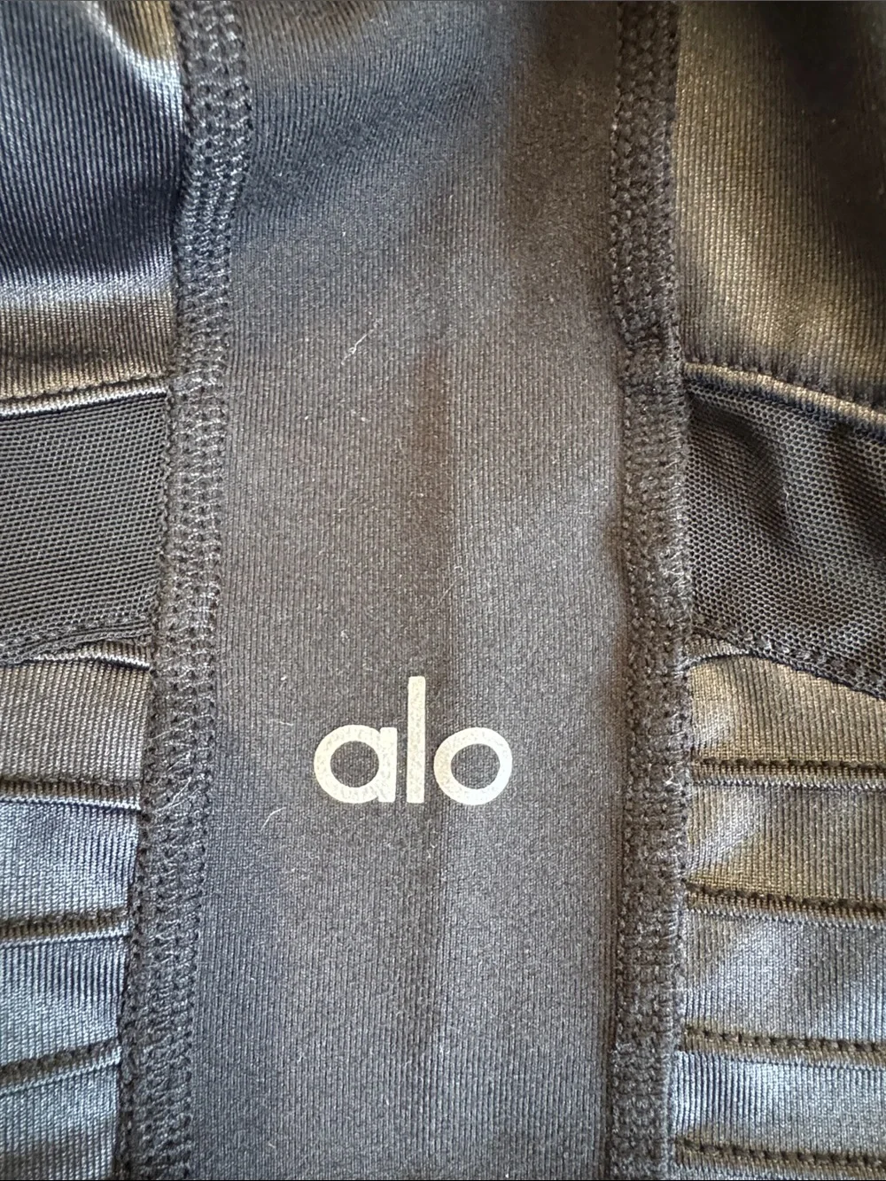 ALO Yoga Black Moto-Detail Leggings #681